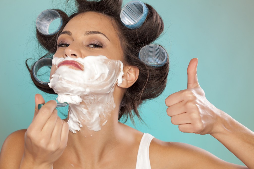Woman Shaving
